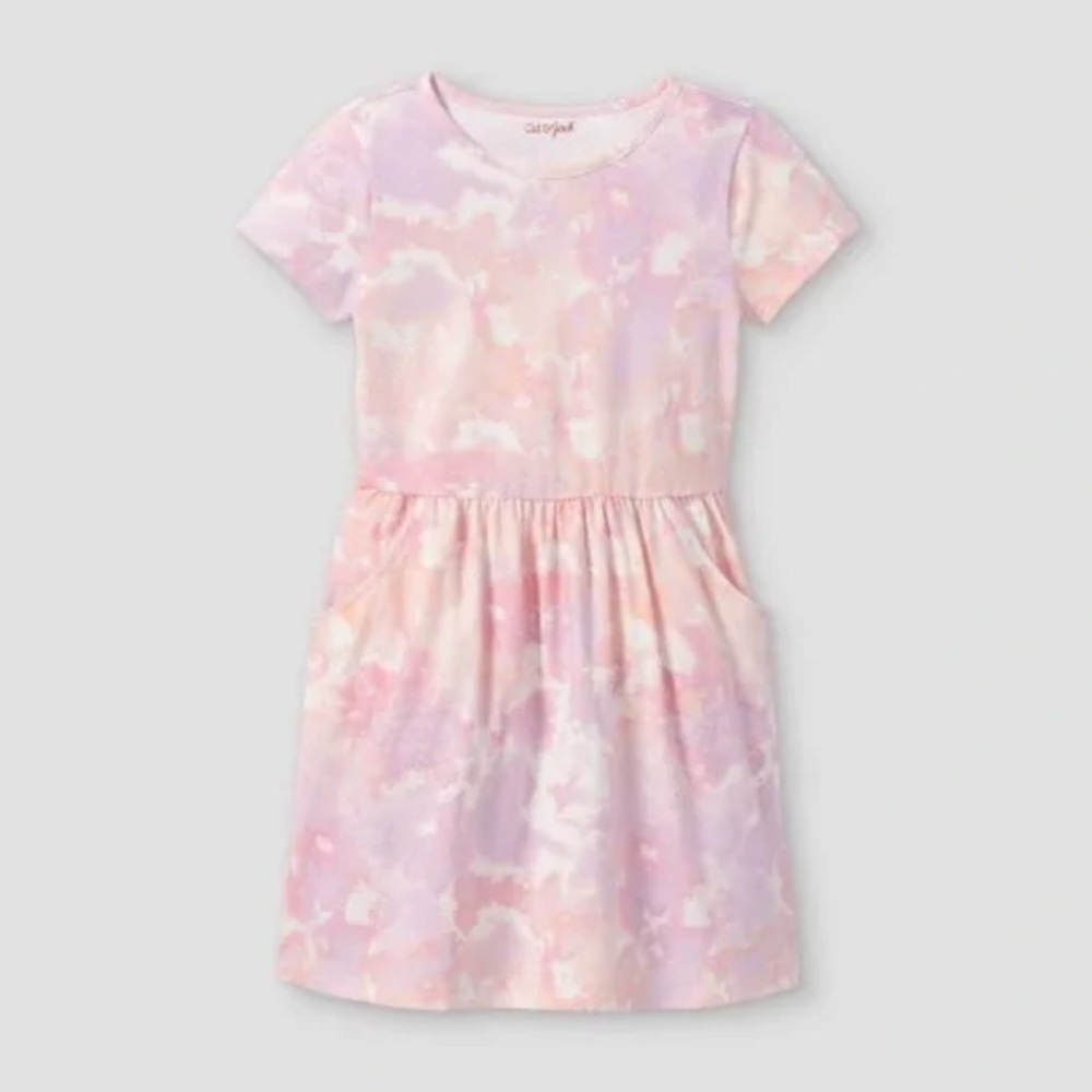 Cat & Jack Pastel Tie-Dye Casual Dress